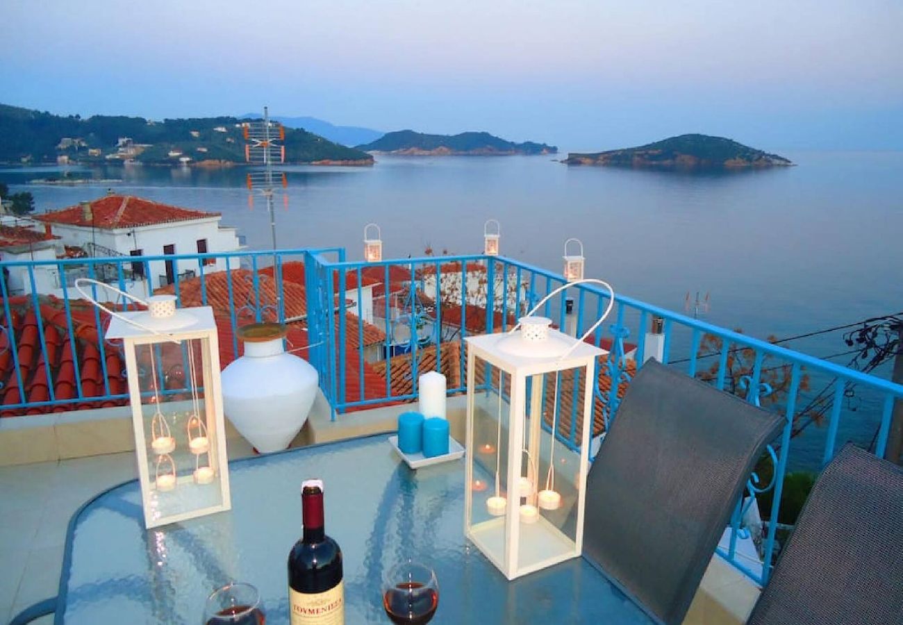 House in Skiathos - Orsalia Sea View House in romantic Plakes 