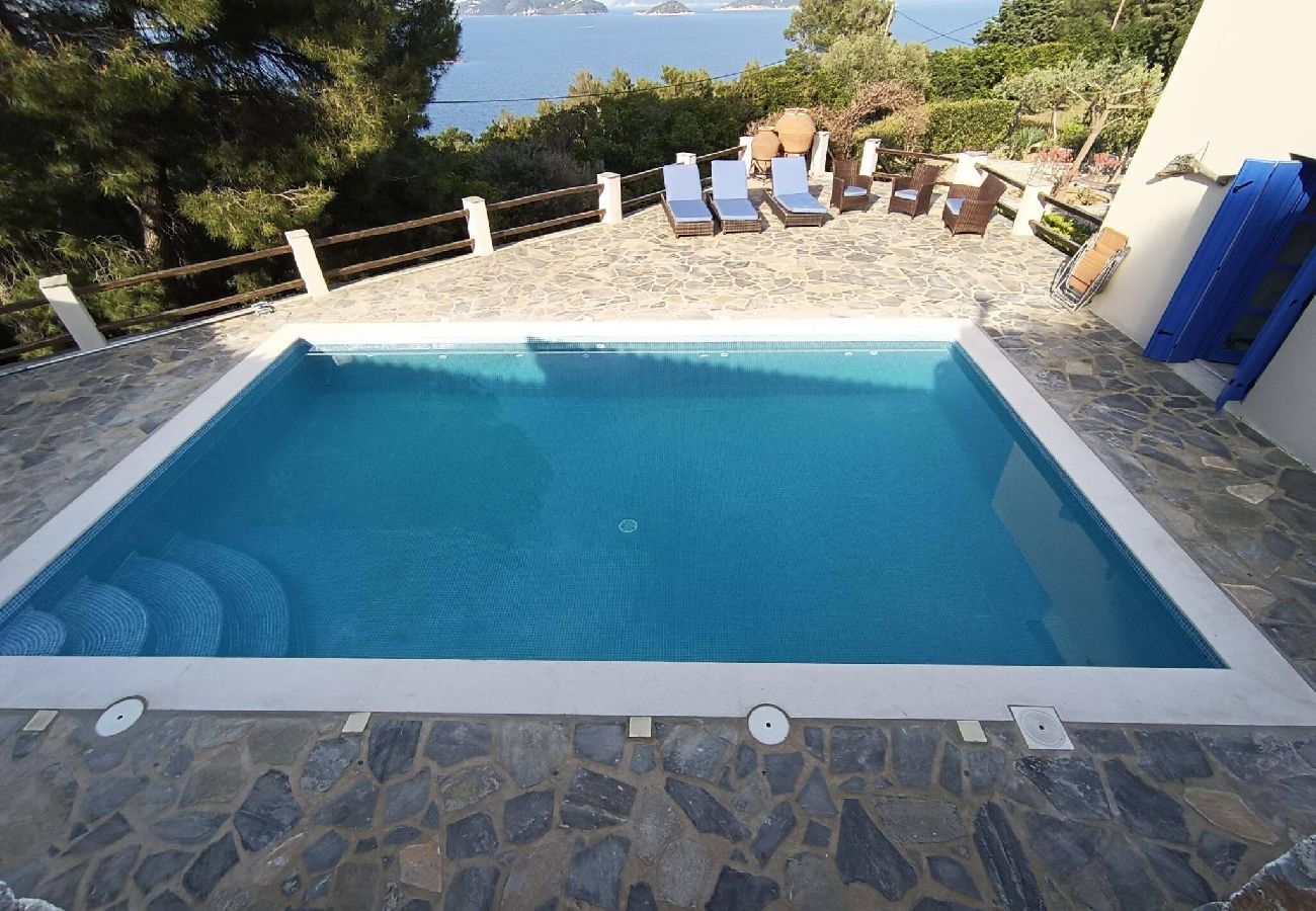 Villa in Skiathos - fantastic 4 bedroomed villa with pool and sea view 