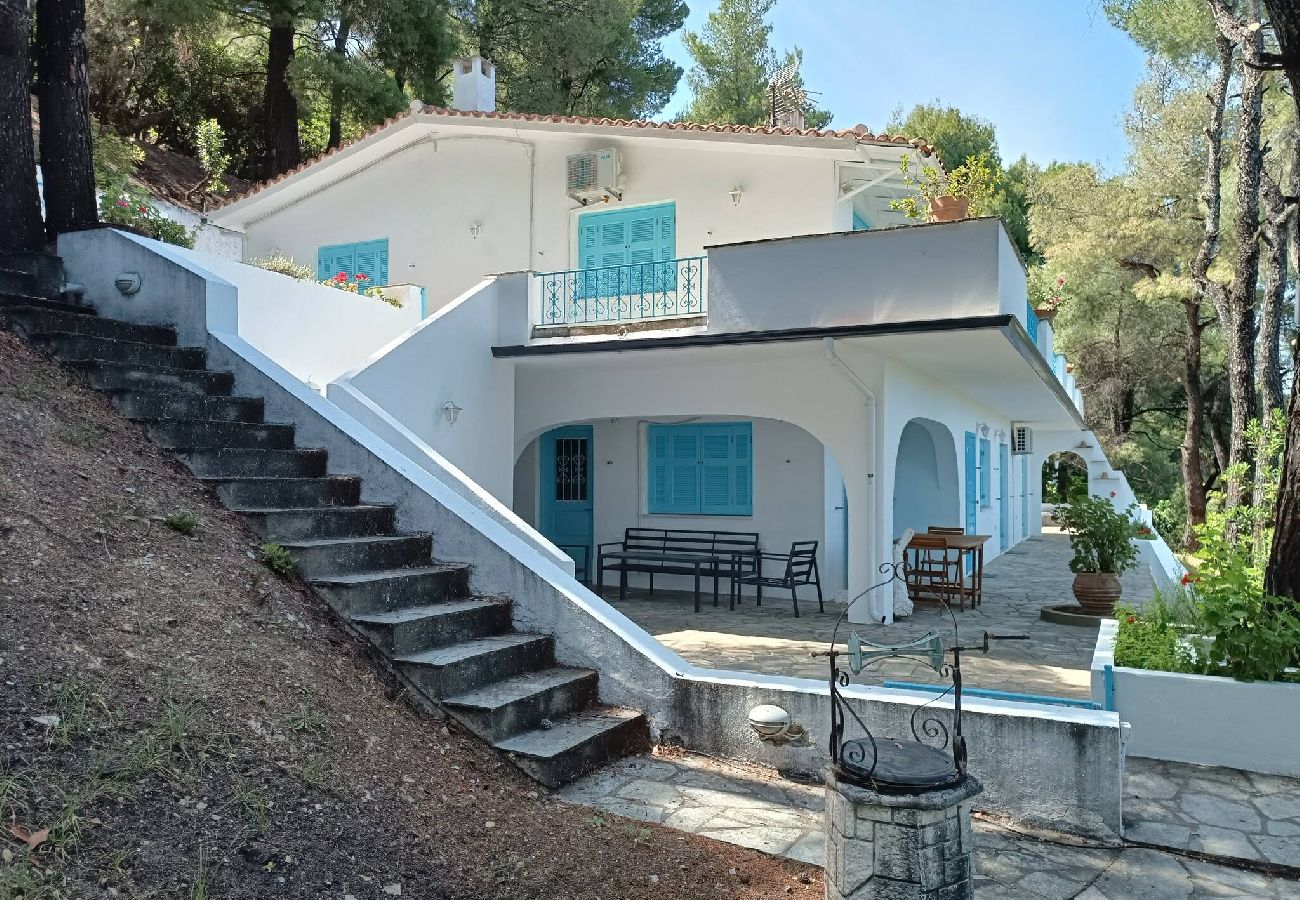 Villa in Skiathos - Villa Nova 1  for six under the trees of Kanapitsa with sea views