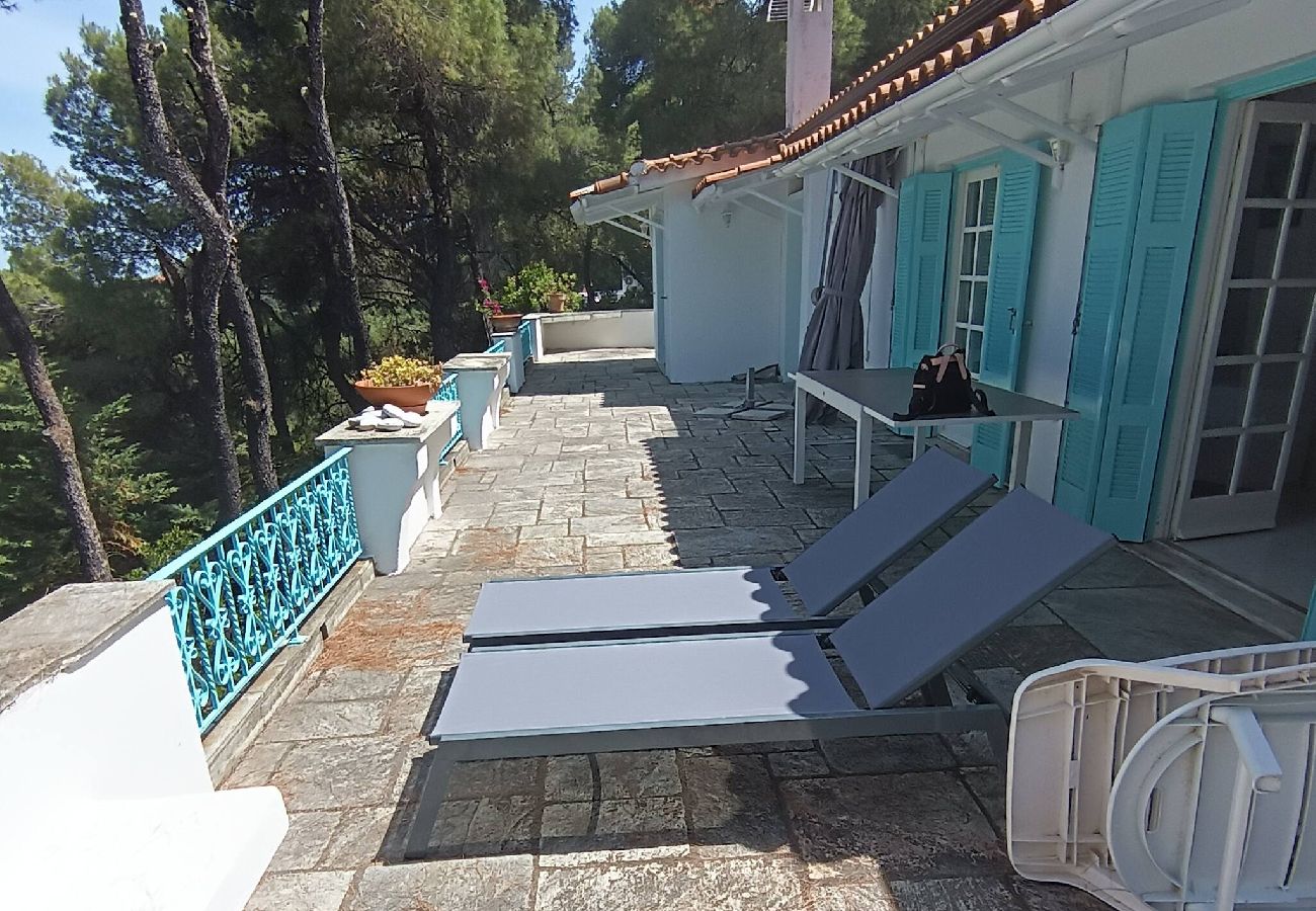 Villa in Skiathos - Villa Nova 1  for six under the trees of Kanapitsa with sea views
